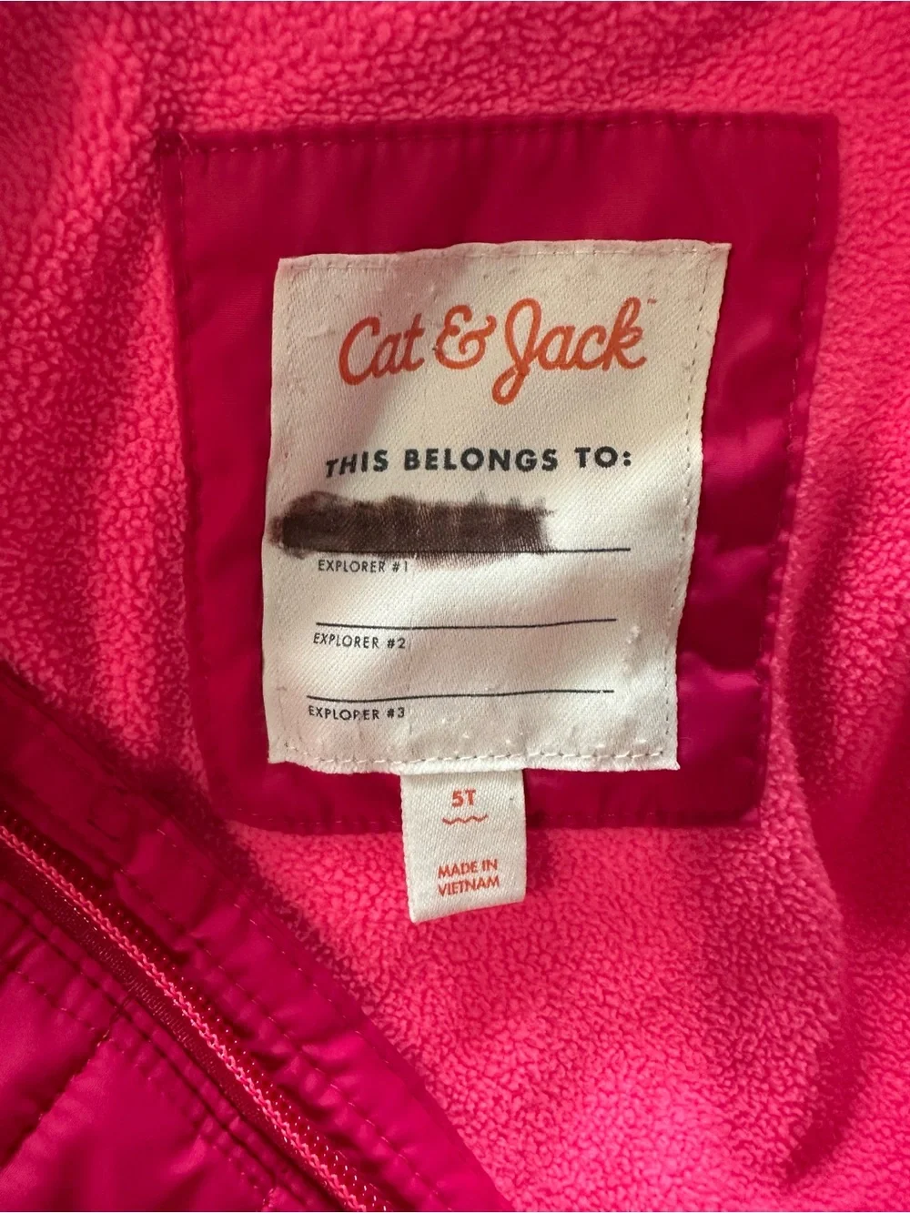 Cat & Jack Quilted Hooded Puffer Jacket - Bright Pink